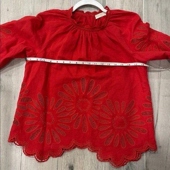 Ulla Johnson Louisa Blouse Size 6 in Poppy - Picture 7 of 9